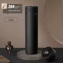 Black Thermo bottle - temperature controlled stainless steel
